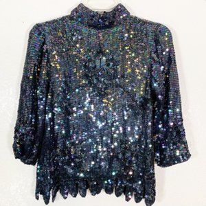 Vintage Shajahan Sequin Top size XS